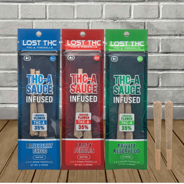 Lost THC 35% THCa Sauce Infused Pre-Rolls 4g