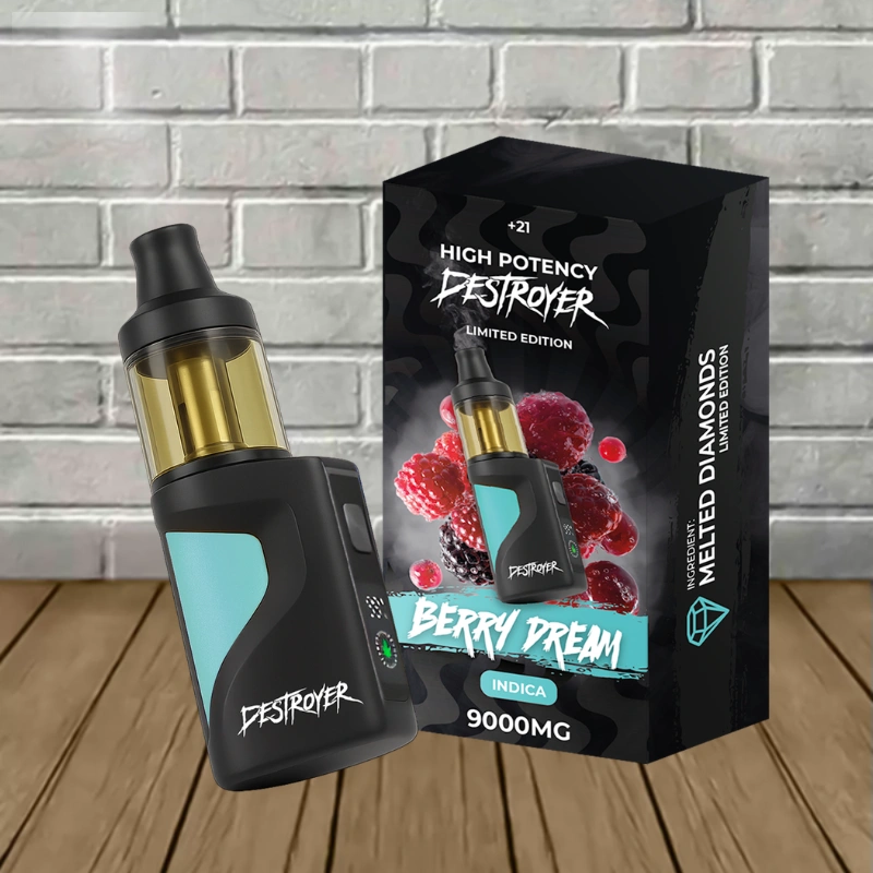 Destroyer Melted Diamonds 9 Gram Disposable Vape - Berry Dream -- Indica -- DISPOSABLE