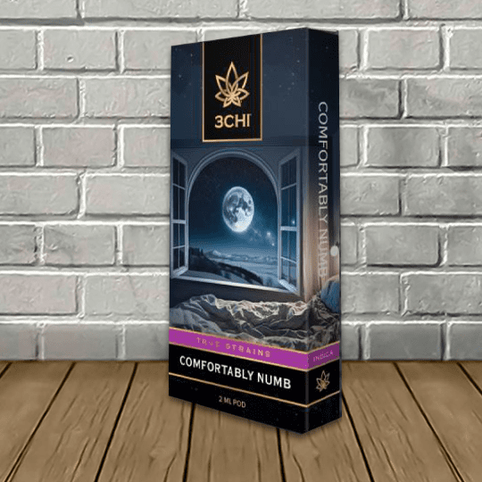 3Chi True Strains Cannabis 2ml Pod–Comfortably Numb (Indica)