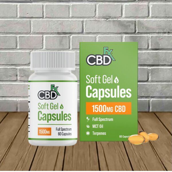 CBDfx Full Spectrum CBD Soft Gel Capsules 1500mg - Image 1