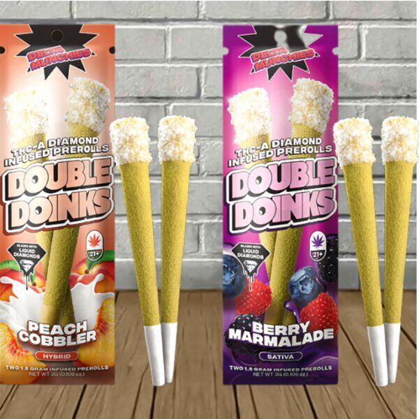 Delta-Munchies-Double-Doinks-THCa-Pre-Rolls-2pk.jpg Munchies! Double Doinks THCa Pre-Rolls 2pk - Image 1