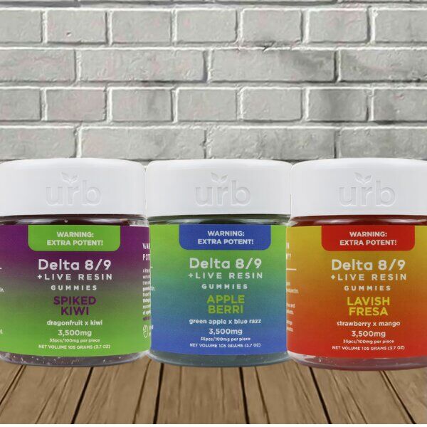 Urb Live Resin D8 | D9 Gummy Jars 3500mg - Image 1