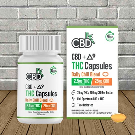 CBDfx Full Spectrum CBD + THC Capsules - Image 1