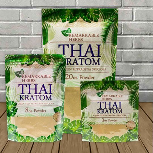 rmherbs-green-vein-thai-kratom.jpg Remarkable Herbs THAI Kratom Powder Green Vein - Image 1