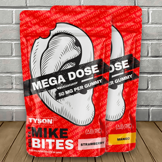 tsyson1.png Tyson 2.0 Mega Dose Delta 8 THC Mike Bites 1000mg - Image 1