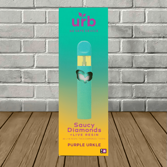 urb-3-g-disposable-product.png Urb Saucy Diamonds D8 + THCA + THCH Disposable 3g - Image 1
