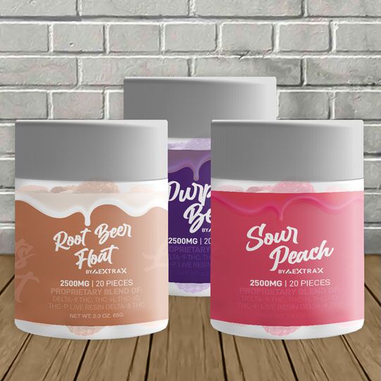 weird-by-ext-brand-rbfloat-etc.jpg Delta Extrax Lights Out THCh | THCjd | Delta 9 THC Blended Gummy Jars 3500mg - Image 1