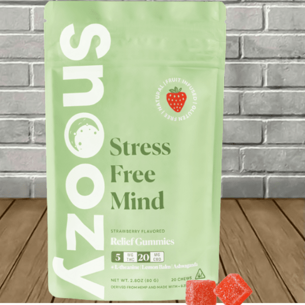 Snoozy Stress Free Mind Delta 9 Gummies 100mg