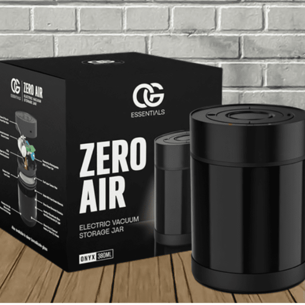 OG Essentials Zero Air Electronic Vacuum Storage Jar Onyx Color