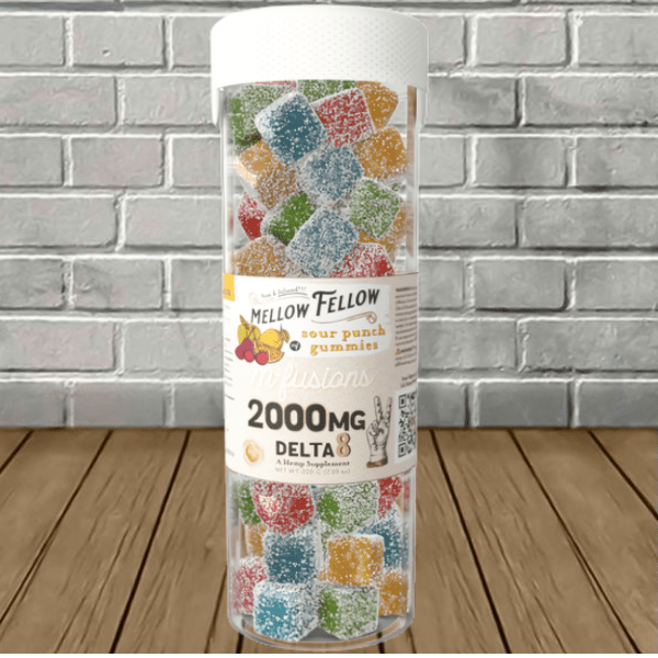 Mellow Fellow M-Fusions Delta 8 Gummies 2000mg Sour Punch Flavor