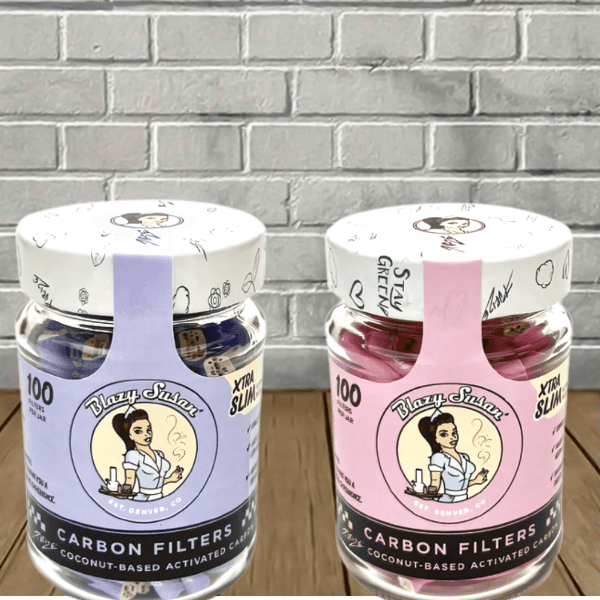 Blazy Susan Xtra Slim Activated Carbon Filter Tips 100ct Jar