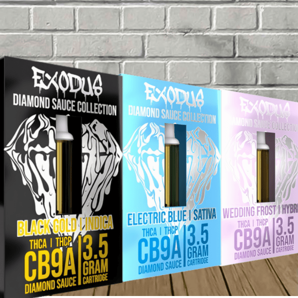 Exodus CB9A + THCa + THCP Diamond Sauce Cartridge 3.5g Exodus CB9A + THCa + THCP Diamond Sauce Cartridge 3.5g