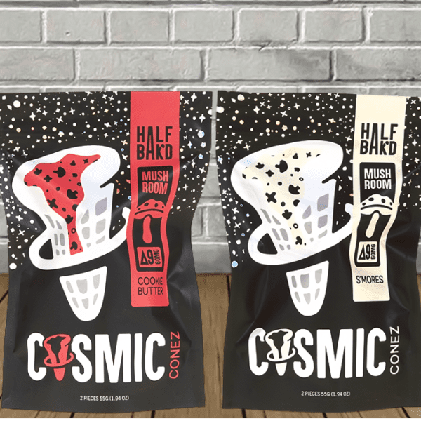 Half Bak'd Mushroom + D9 Cosmic Conez 2ct