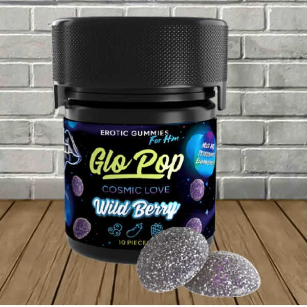 Glo Pop Erotic Gummies For Him 10ct Cosmic Love Wild Berry