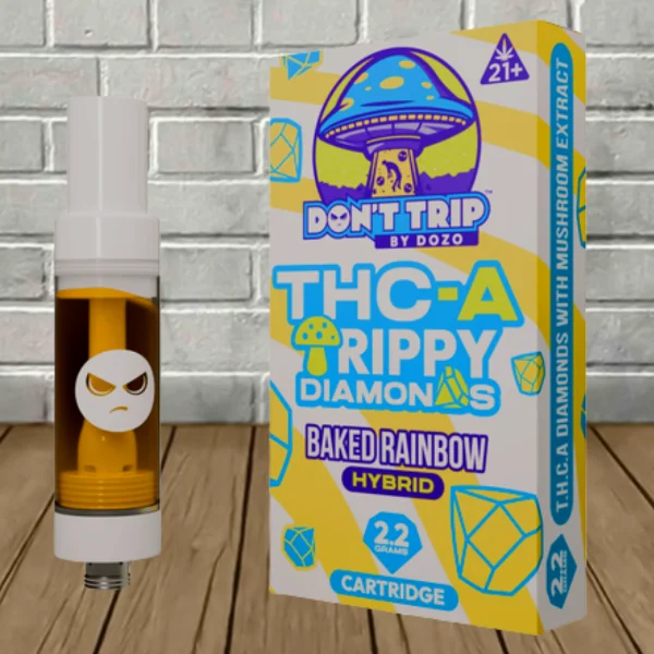 Dozo Don't Trip Trippy Diamonds Cartridge 2.2g Baked Rainbow (Hybrid) Dozo Don't Trip Trippy Diamonds Cartridge 2.2g Baked Rainbow (Hybrid)