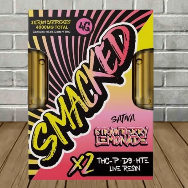 Purlyf Live Resin HTE Smacked Blend Vape Cartridge 4g Strawberry Lemonade (Sativa)