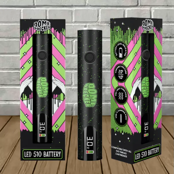 Domewrecker LED 510 Cartridge Battery 450mAh Green Domewrecker LED 510 Cartridge Battery 450mAh Green