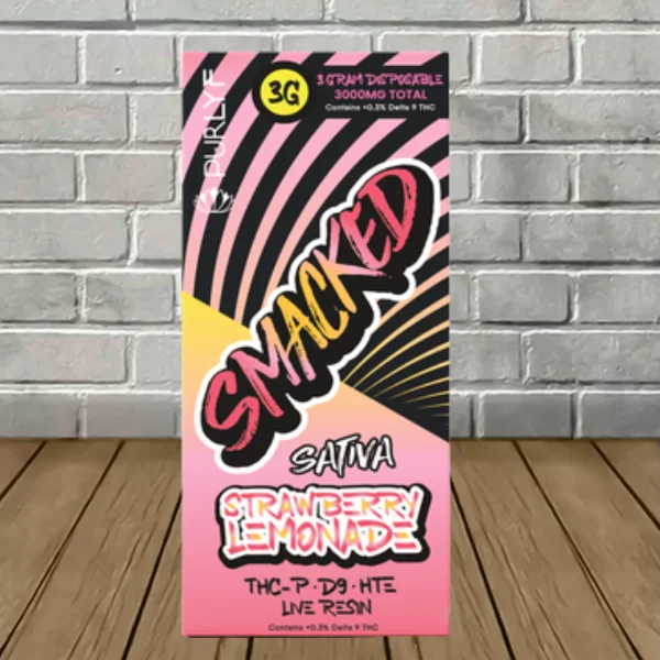 Purlyf Live Resin HTE Smacked Blend Disposable 3g Strawberry Lemonade (Sativa)