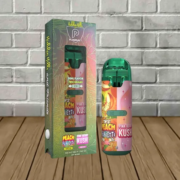 Hidden Hills & Friends Dual Device 2g Peach Funfetti (Sativa) X Pink Berry Kush (Indica) Hidden Hills & Friends Dual Device 2g Peach Funfetti (Sativa) X Pink Berry Kush (Indica)