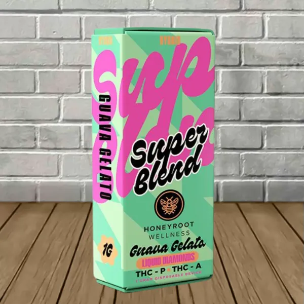 Honeyroot Super Blend Liquid Diamonds Disposable 1g Guava Gelato (Hybrid)