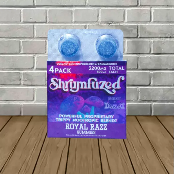 shrumfuzed-nootropics-trippy-psychedelic-mushroom-gummies-4pk-royal-razz Shrumfuzed Trippy Nootropic Blendz 3200mg - Image 1