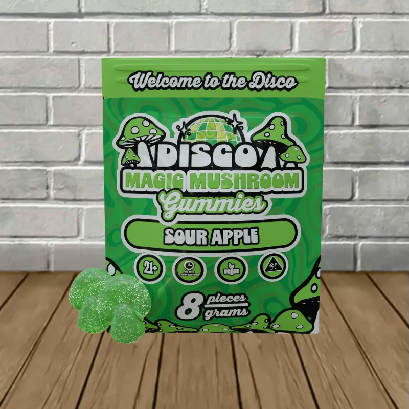 Disco Magic Mushroom Gummies 8pk Sour Apple