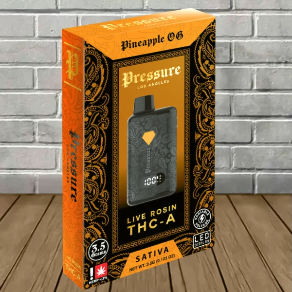 Pressure LA Live Rosin THCa Disposable 3.5g Pineapple OG (Sativa)