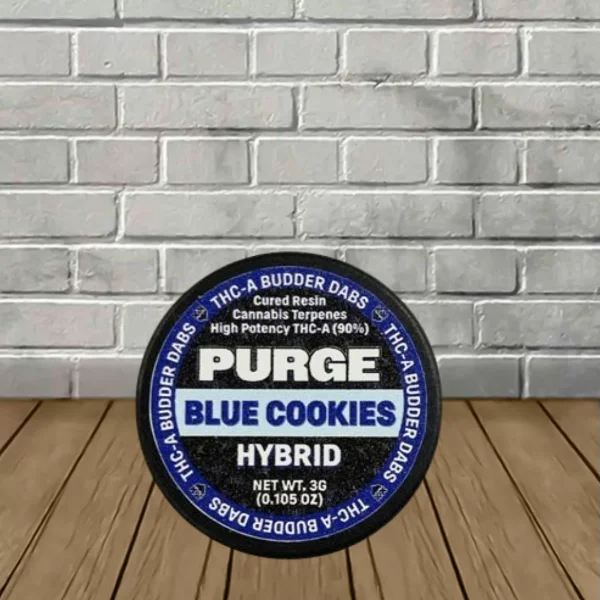 Purge Cured Resin 90% THCa Budder Dab 3g Blue Cookies (Hybrid) Purge Cured Resin 90% THCa Budder Dab 3g Blue Cookies (Hybrid)