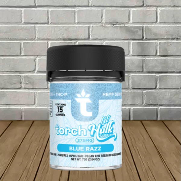 Torch Lil' Hulk Gummies 375mg Blue Razz Torch Lil' Hulk Gummies 375mg Blue Razz
