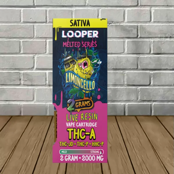 Looper Live Resin Melted Series Blend Vape Cartridge 2g Limoncello (Sativa)