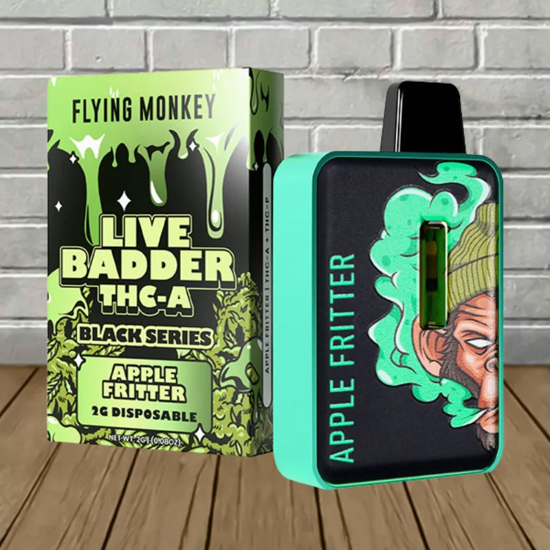 Flying Monkey Black Series Live Badder THCA 2g Disposable - Apple Fritter -- DISPOSABLE