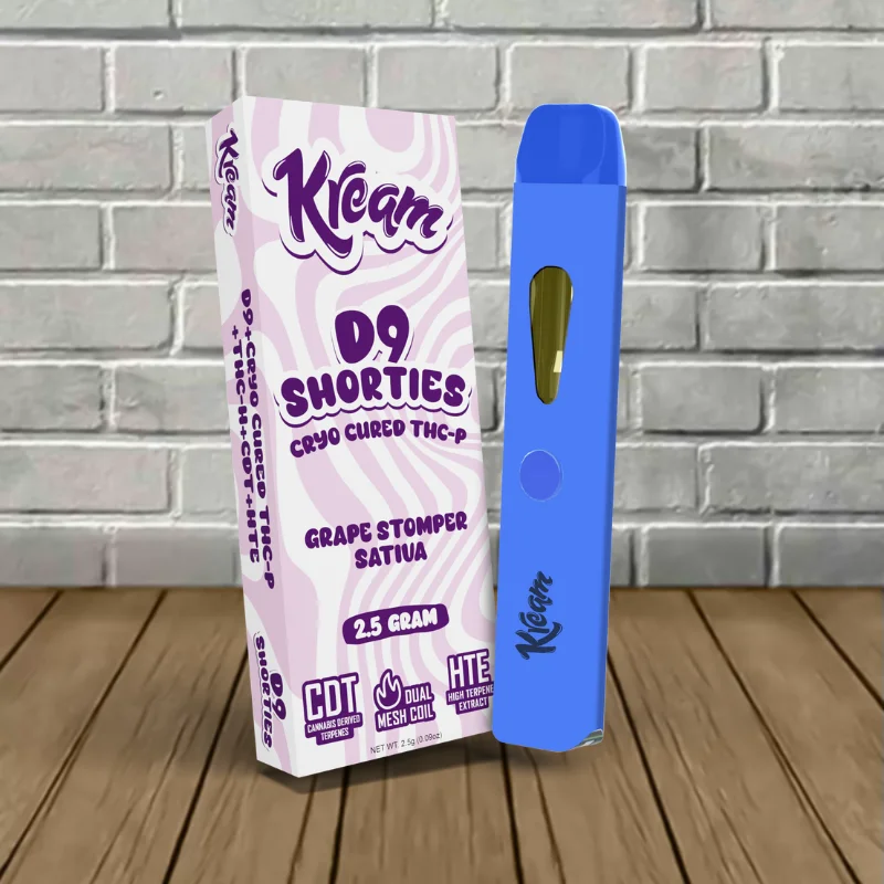 Kream Shorties 2.5g Cryo Cured THCp + THCh Disposable Vape - Grape Stomper -- Sativa -- DISPOSABLE
