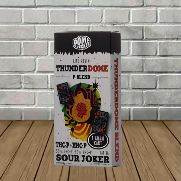 Domewrecker Live Resin Thunderdome P-Blend Cartridge 1g Sour Joker (Sativa)