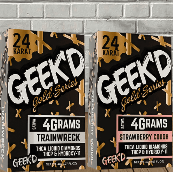 GEEK'D Extracts 24k Gold Series THCa + THCP Disposable 4g