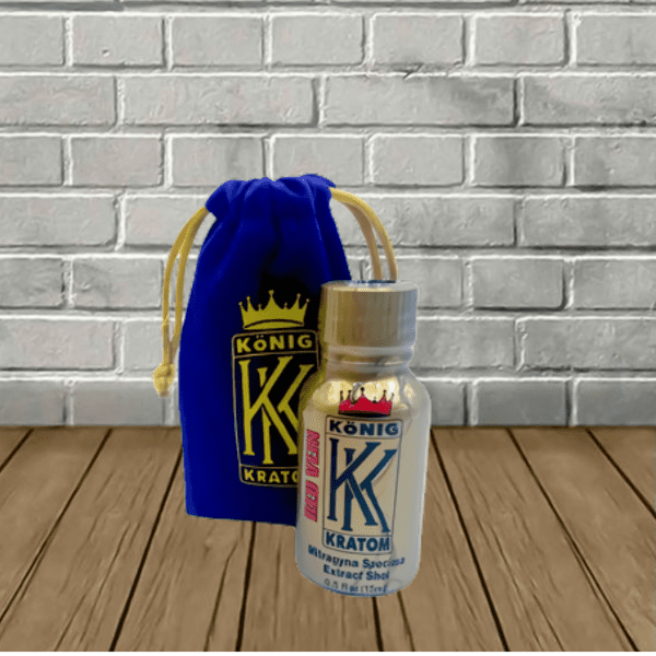 Konig Kratom Extra Strength Liquid Extract 15ml-Red Vein Shot With Carrying Pouch