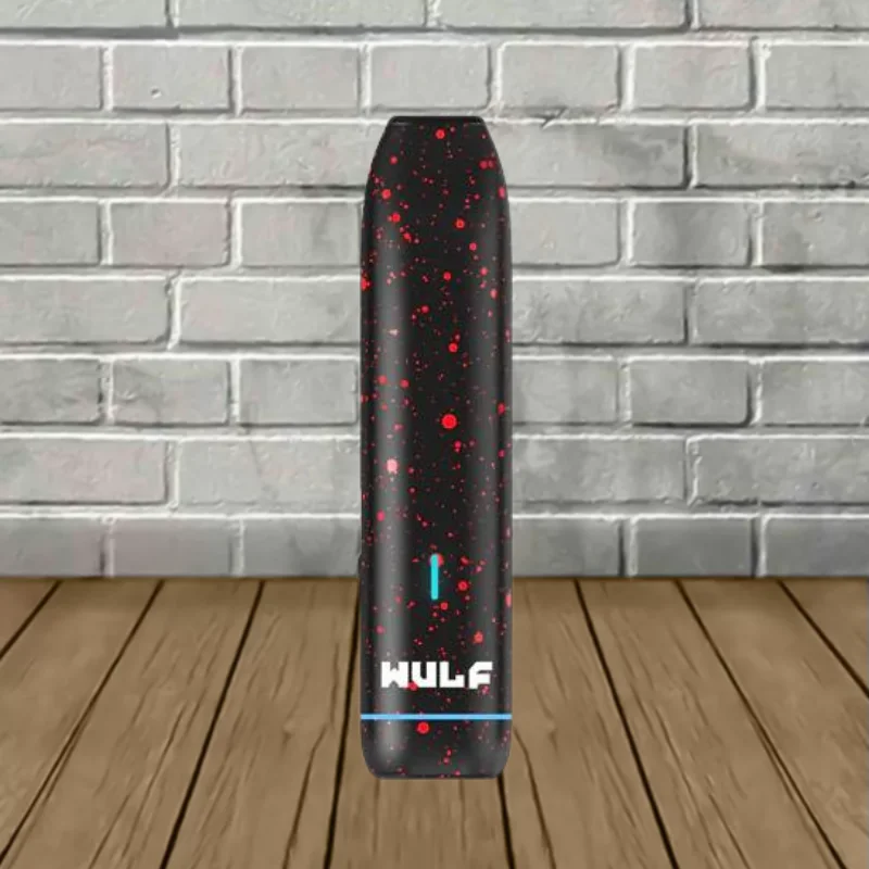 Wulf Mods LX Slim Portable Dry Herb Vaporizer - Black Red Spatter