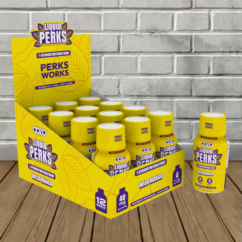 Dozo Liquid PERKS 7-Hydroxymitragynine Extract Shot Full Case (12ct) Wild Mango