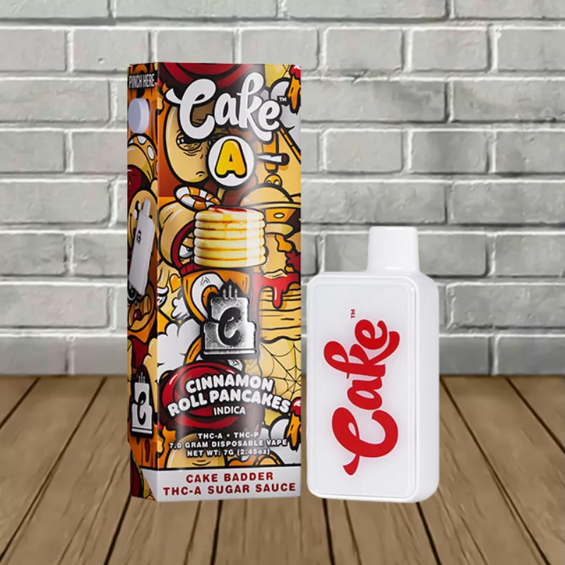 Cake A Badder THCa + THCp Disposable Vape 7g - Cinnamon Roll Pancakes – Indica –– DISPOSABLE Cake A Badder THCa + THCp Disposable Vape 7g - Cinnamon Roll Pancakes – Indica –– DISPOSABLE
