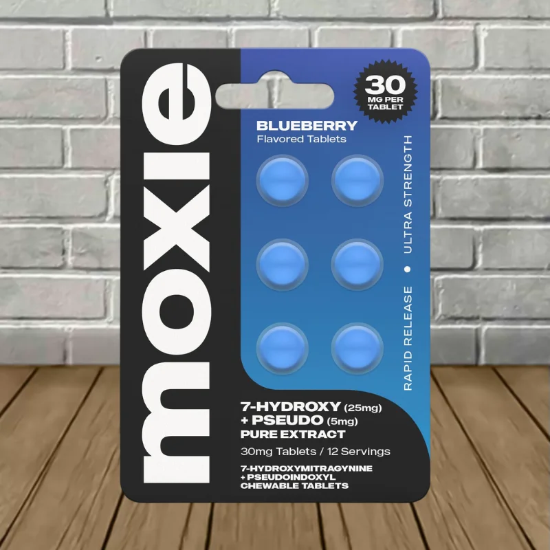 Moxie 7-Hydroxie + Pseudo Tablets 6ct - Blueberry -- Single 6ct Blister Pack