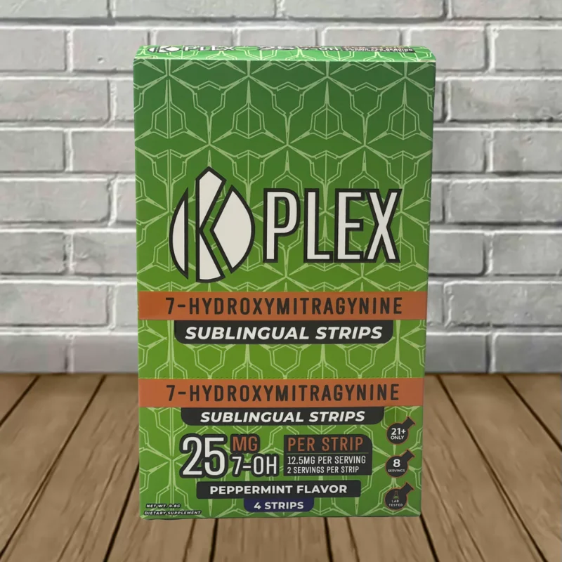 Kplex 25mg 7-Hydroxy Sublingual Strips Bulk Case Deal - Peppermint 10ct Display (40 Strips total)