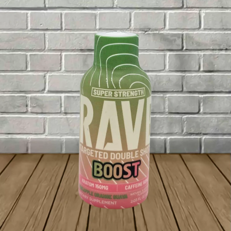 Rave Kratom BOOST Kratom + Caffeine Shot 2oz