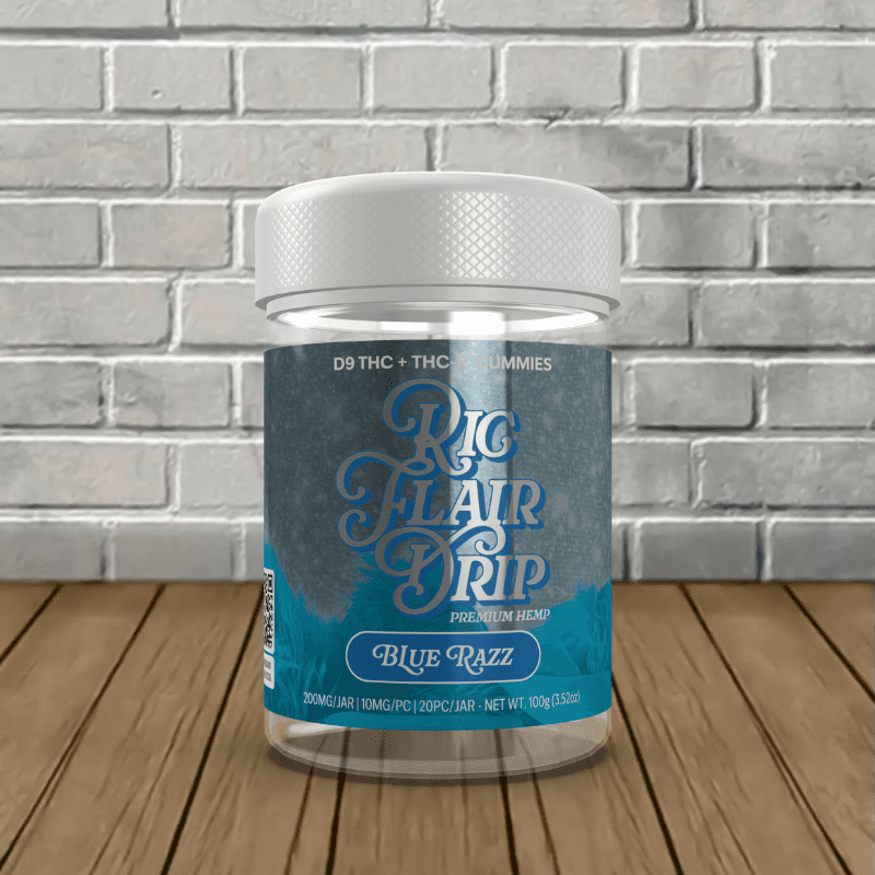 Ric Flair Drip D9 + THCP Gummies 200mg Blue Razz