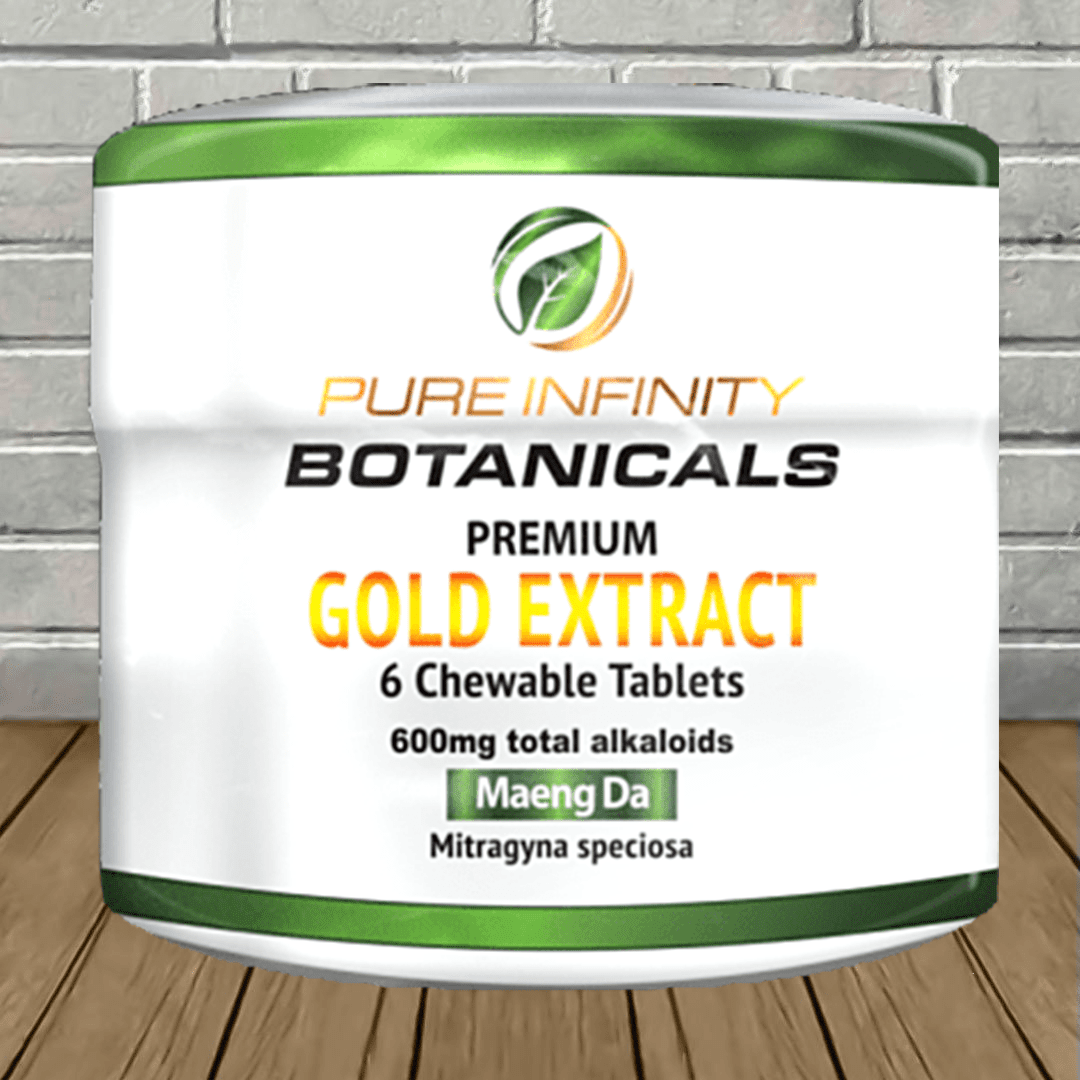Pure Infinity Botanicals 45% Gold Extract Kratom Tablets 6ct