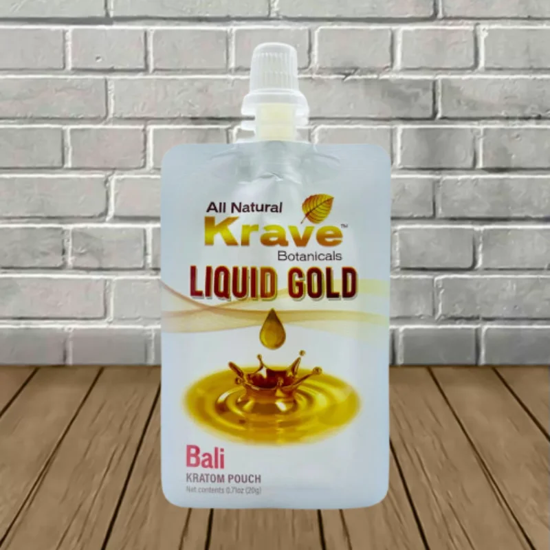 Krave Botanicals Liquid Gold Kratom Extract Pouch 20g Bali Strain