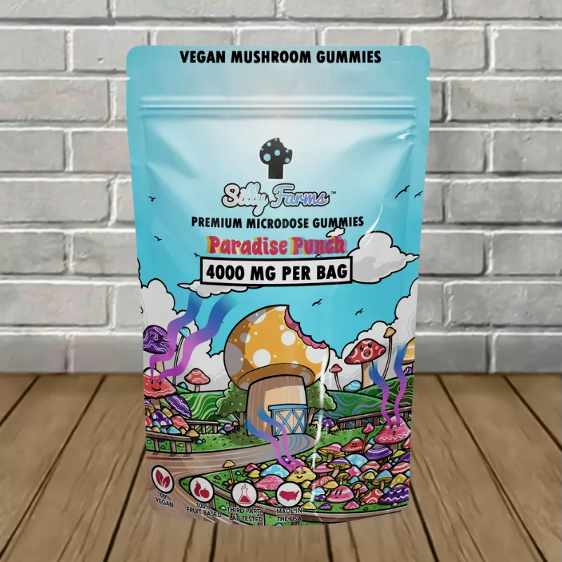 Silly Farms Premium Microdose Magic Mushroom Gummies 4000mg Paradise Punch