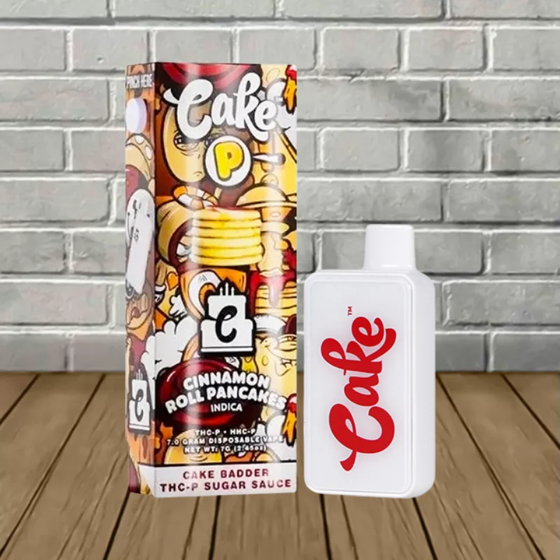 Cake P Badder THC-P + HHC-P Disposable Vape 7g - Cinnamon Roll Pancakes -- Indica -- DISPOSABLE