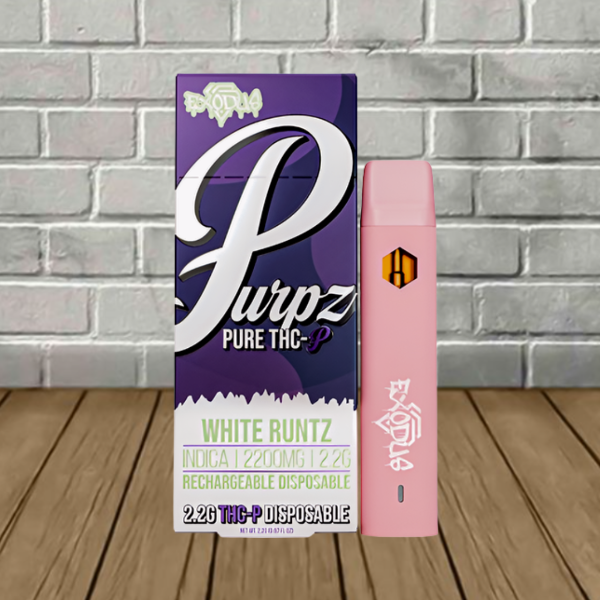 Exodus Purpz Live Badder THCP Disposable Vape 2.2g White Runtz (Indica)