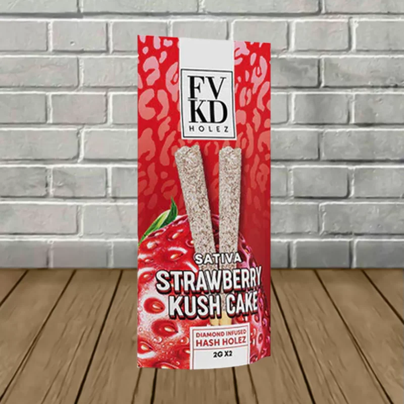 FVKD Diamond Infused Hash Holez THCA Pre-Rolls (2ct) 4g - Strawberry Kush Cake – Sativa