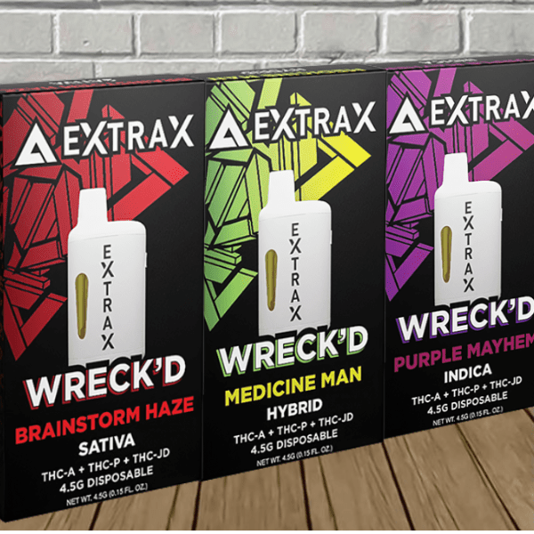 Delta-Extrax-Wrekd-Series-Live-Resin-Disposable-4.5g-1.png Delta Extrax Wrek'd Series Live Resin Disposable 4.5g -- DISCONTINUED - Image 1