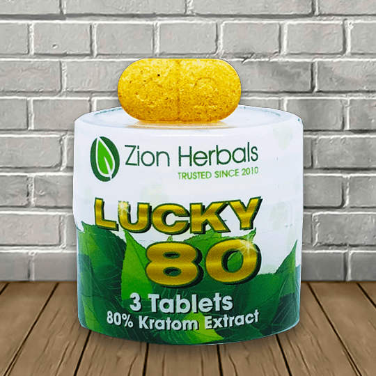 Zion Herbals Lucky 80 Kratom Extract Tablets - Image 1